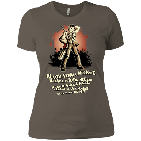 T-Shirts Warm Grey / X-Small Klaatu Barada Nikto Women's Premium T-Shirt