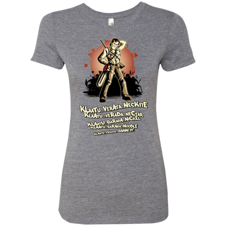 T-Shirts Premium Heather / Small Klaatu Barada Nikto Women's Triblend T-Shirt