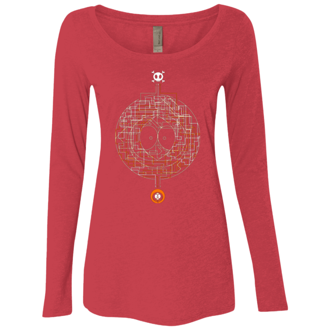 T-Shirts Vintage Red / Small LABYRINTH OF DEATH Women's Triblend Long Sleeve Shirt