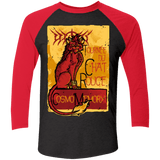 T-Shirts Vintage Black/Vintage Red / X-Small LE CHAT ROUGE Triblend 3/4 Sleeve