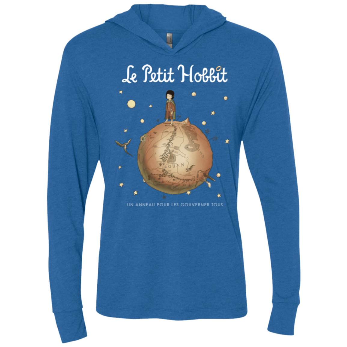 T-Shirts Vintage Royal / X-Small Le Petit Hobbit Triblend Long Sleeve Hoodie Tee