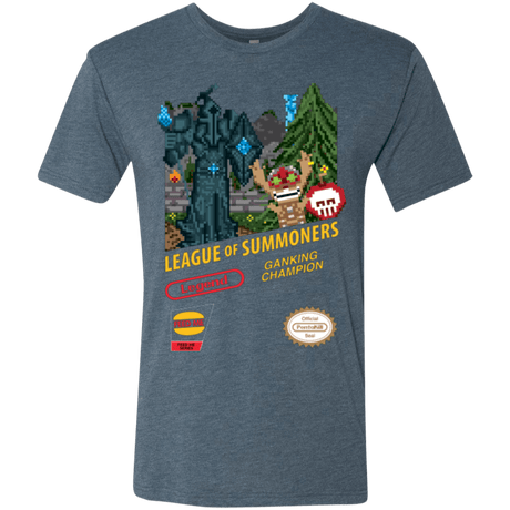 T-Shirts Indigo / Small League of Summoners Men's Triblend T-Shirt