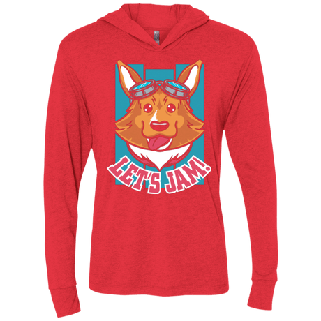 T-Shirts Vintage Red / X-Small Lets Jam (2) Triblend Long Sleeve Hoodie Tee