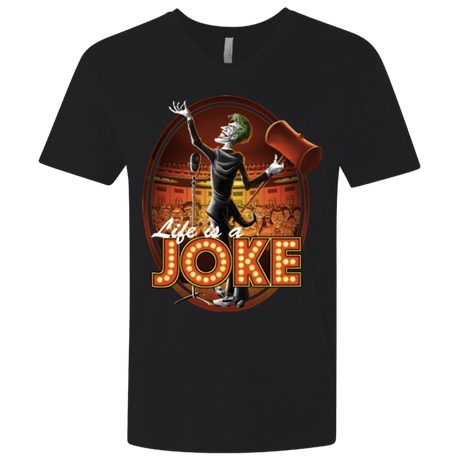 T-Shirts Black / X-Small Life Is A Joke Men's Premium V-Neck