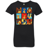 T-Shirts Black / YXS Lion Pop Girls Premium T-Shirt