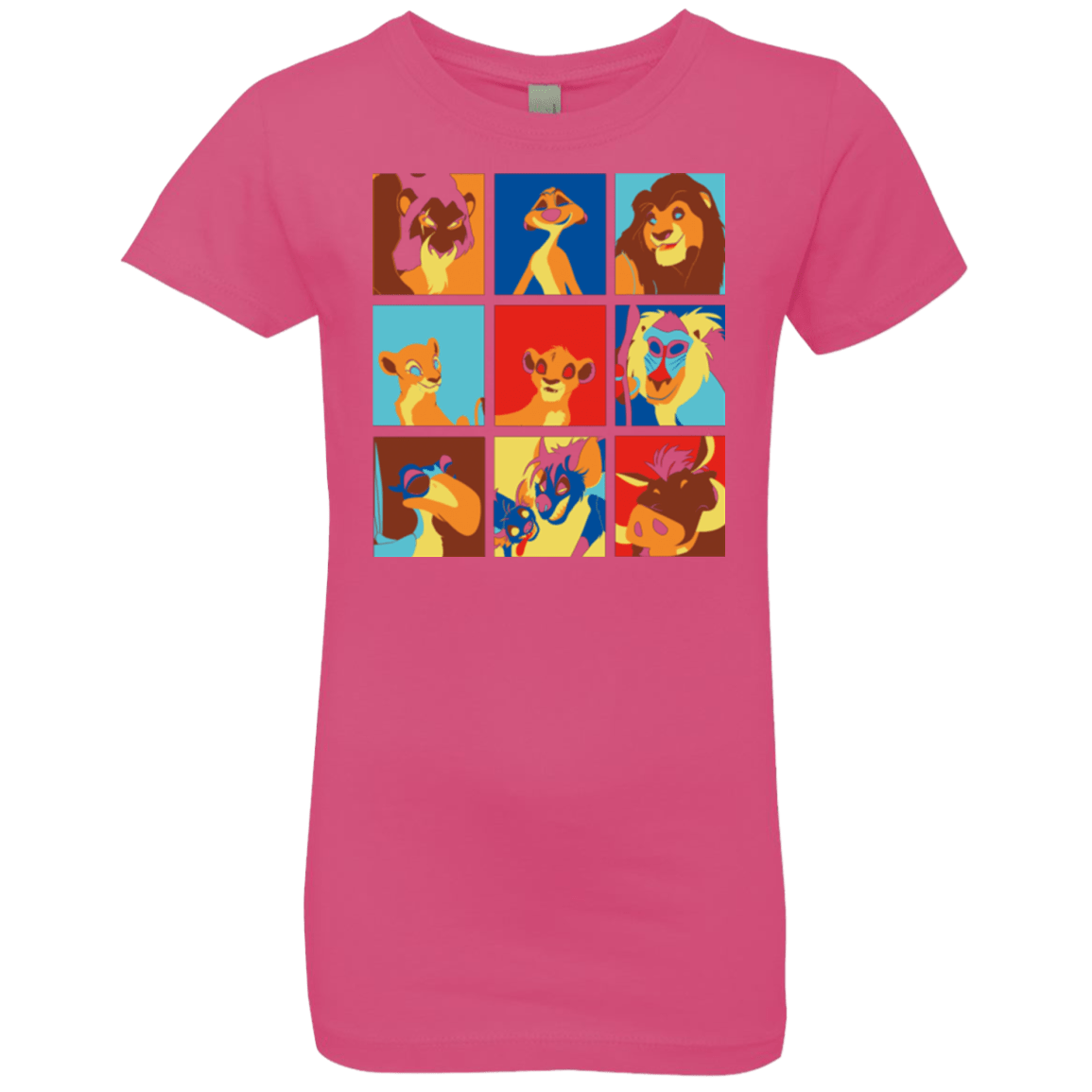 T-Shirts Hot Pink / YXS Lion Pop Girls Premium T-Shirt