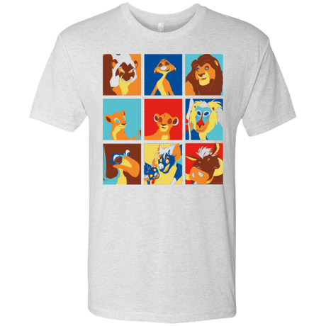 T-Shirts Heather White / Small Lion Pop Men's Triblend T-Shirt