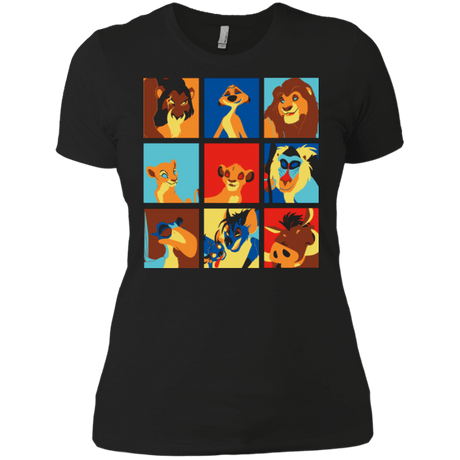 T-Shirts Black / X-Small Lion Pop Women's Premium T-Shirt