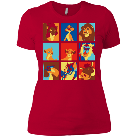 T-Shirts Red / X-Small Lion Pop Women's Premium T-Shirt