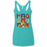 T-Shirts Tahiti Blue / X-Small Lion Pop Women's Triblend Racerback Tank