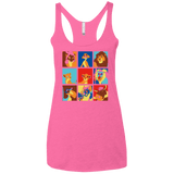 T-Shirts Vintage Pink / X-Small Lion Pop Women's Triblend Racerback Tank