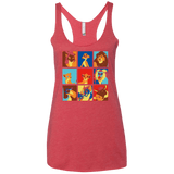 T-Shirts Vintage Red / X-Small Lion Pop Women's Triblend Racerback Tank