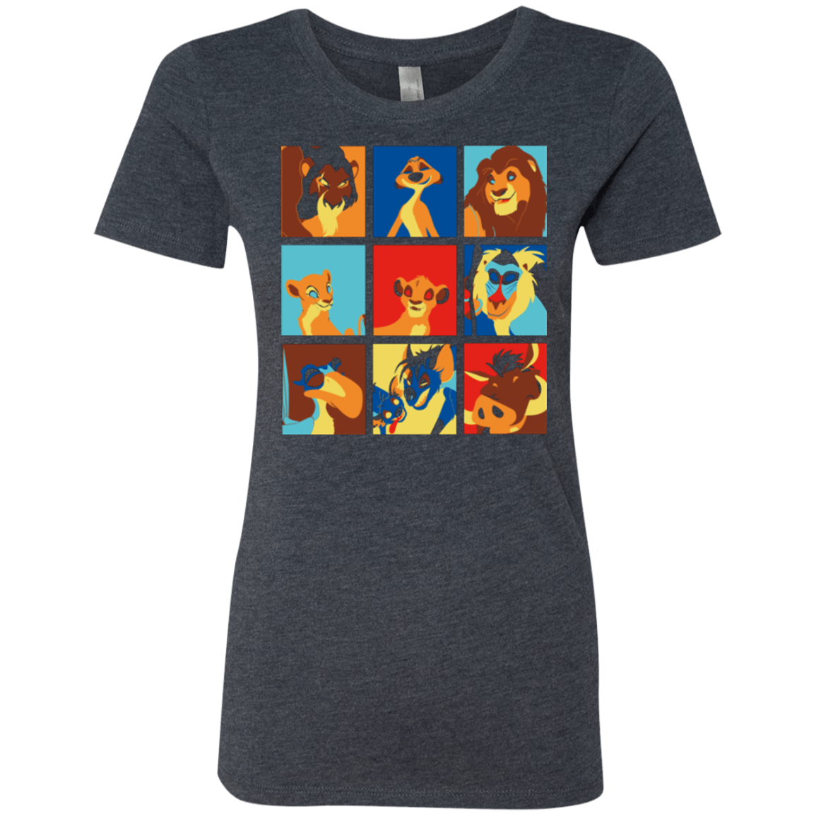 T-Shirts Vintage Navy / Small Lion Pop Women's Triblend T-Shirt