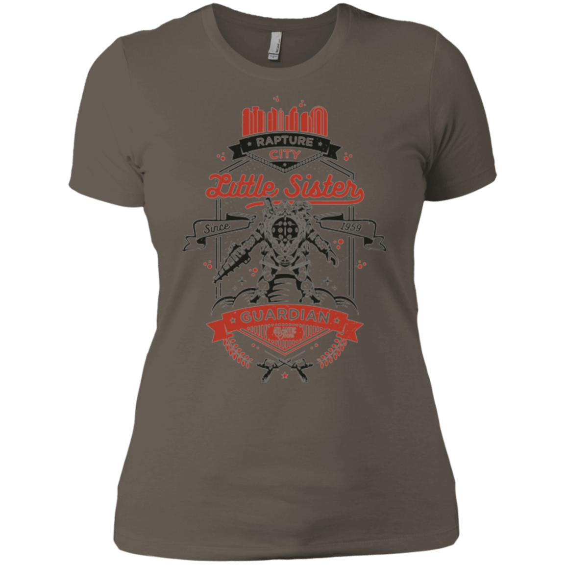 T-Shirts Warm Grey / X-Small Little Sister Protector V2 Women's Premium T-Shirt