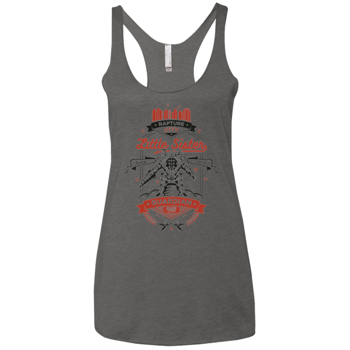 T-Shirts Premium Heather / X-Small Little Sister Protector V2 Women's Triblend Racerback Tank