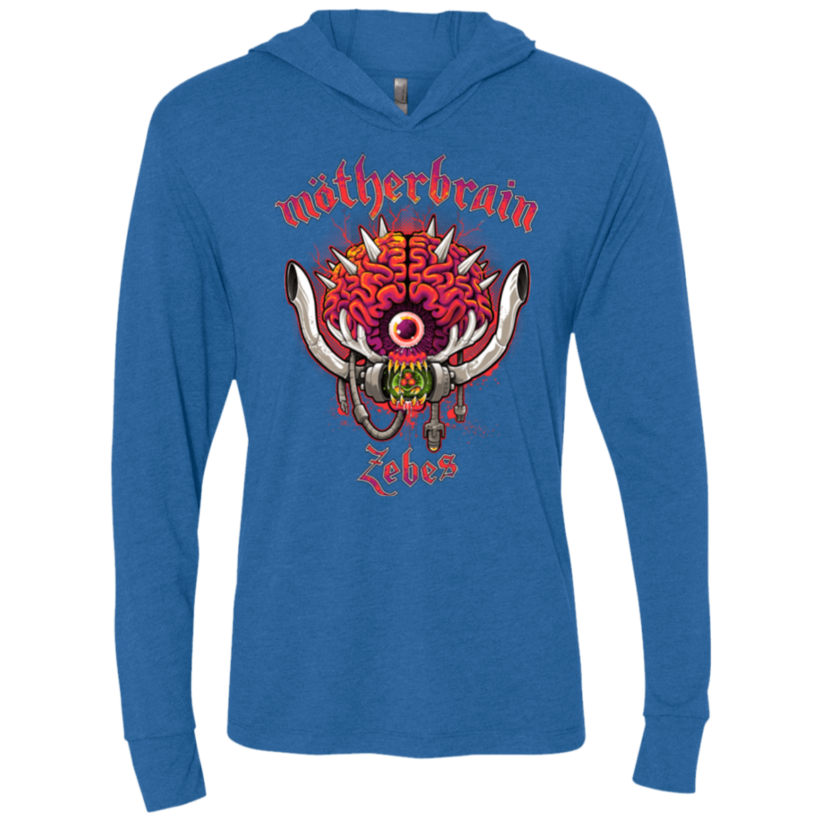 T-Shirts Vintage Royal / X-Small Live From Zebes Triblend Long Sleeve Hoodie Tee