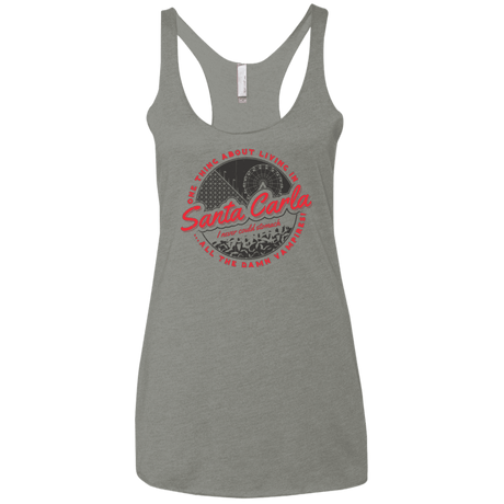 T-Shirts Venetian Grey / X-Small Living in Santa Carla Women's Triblend Racerback Tank