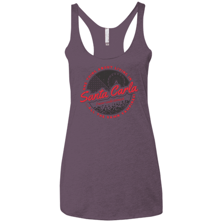 T-Shirts Vintage Purple / X-Small Living in Santa Carla Women's Triblend Racerback Tank