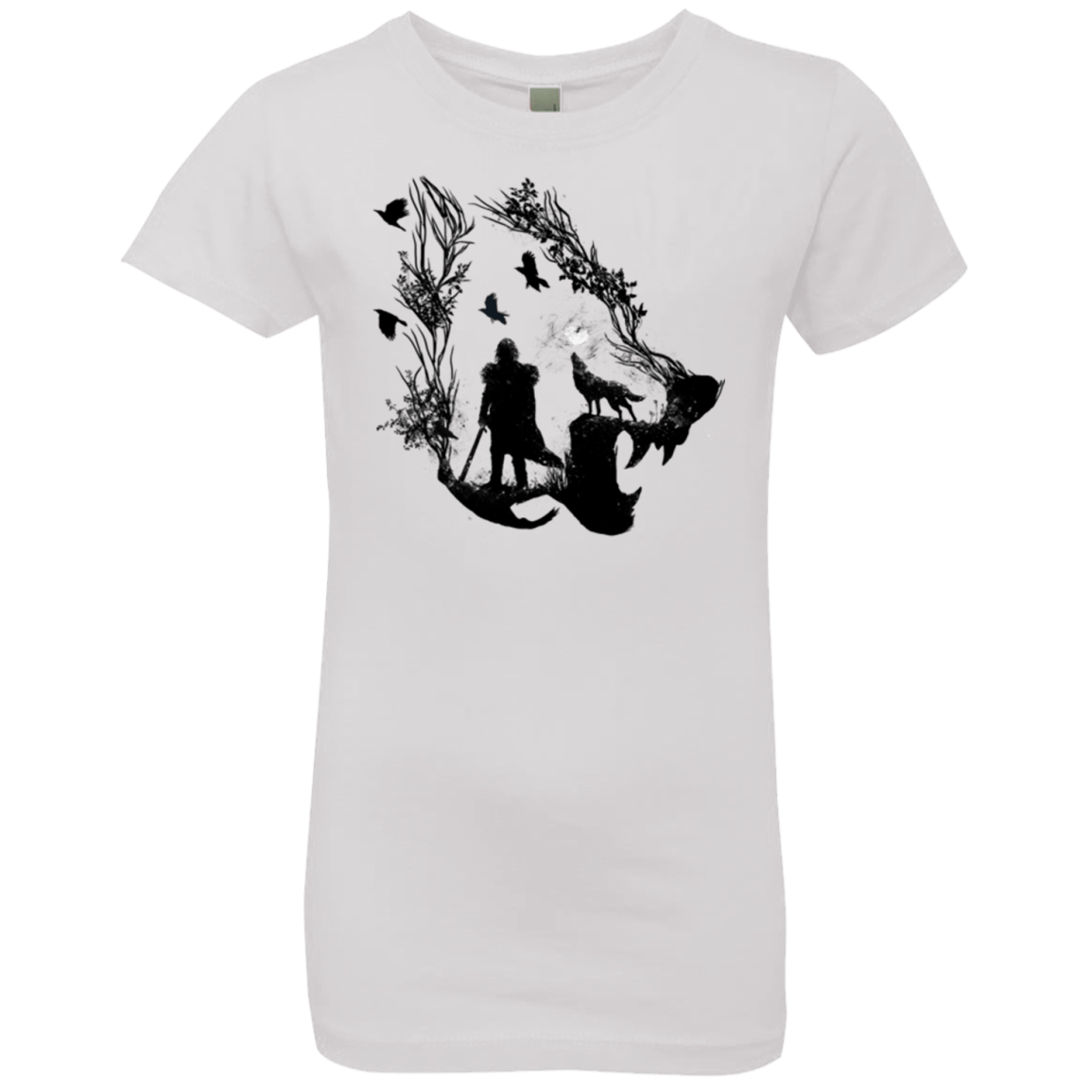 T-Shirts White / YXS Lone wolf Girls Premium T-Shirt