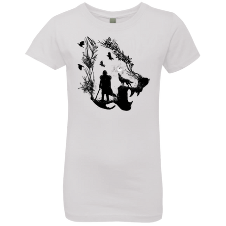 T-Shirts White / YXS Lone wolf Girls Premium T-Shirt