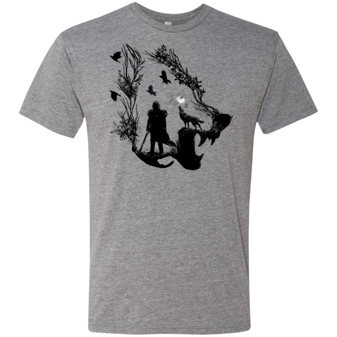 T-Shirts Premium Heather / Small Lone wolf Men's Triblend T-Shirt