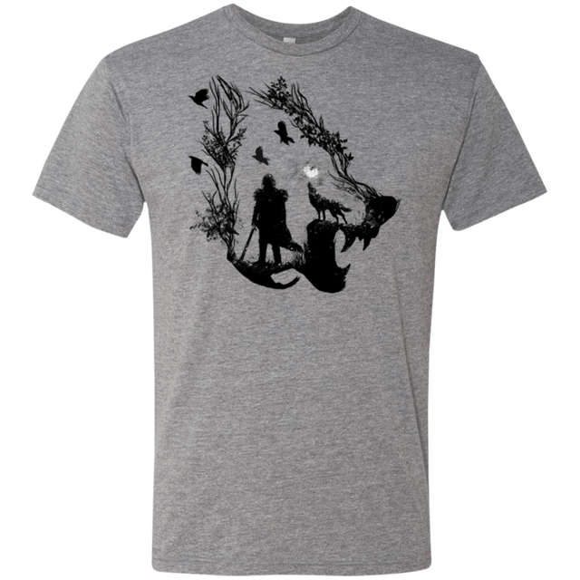 T-Shirts Premium Heather / Small Lone wolf Men's Triblend T-Shirt