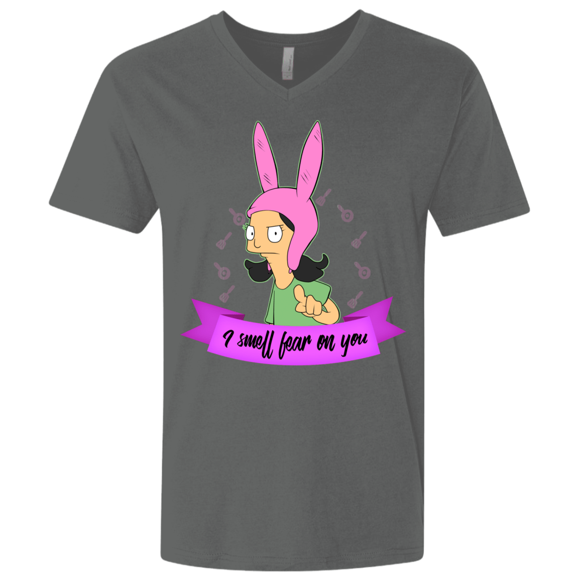 T-Shirts Heavy Metal / X-Small Louise Smell Fear Men's Premium V-Neck