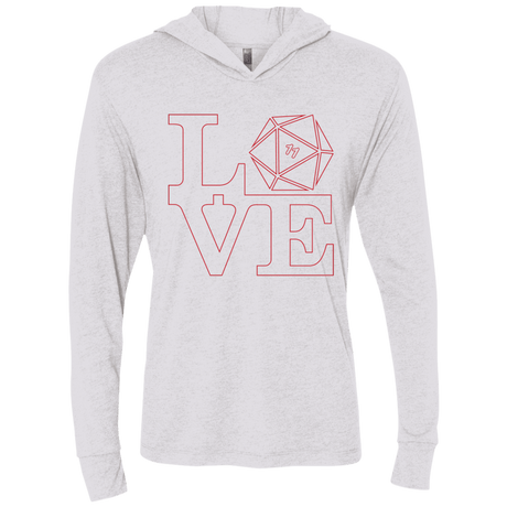 T-Shirts Heather White / X-Small Love 11 Triblend Long Sleeve Hoodie Tee
