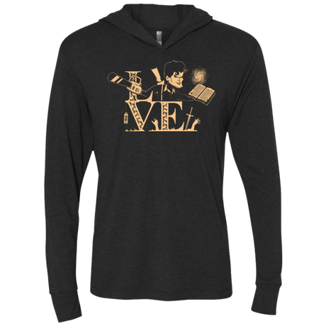 T-Shirts Vintage Black / X-Small Love Ash Triblend Long Sleeve Hoodie Tee