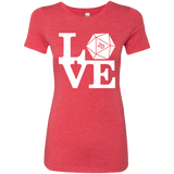 T-Shirts Vintage Red / Small Love D20 Women's Triblend T-Shirt