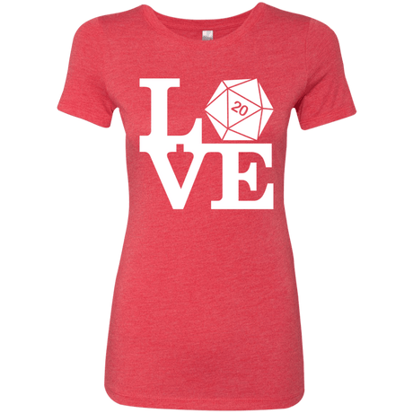 T-Shirts Vintage Red / Small Love D20 Women's Triblend T-Shirt