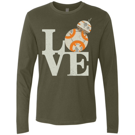 T-Shirts Military Green / Small Love Droids Men's Premium Long Sleeve