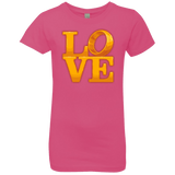 T-Shirts Hot Pink / YXS LOVE Lotr Ring Girls Premium T-Shirt