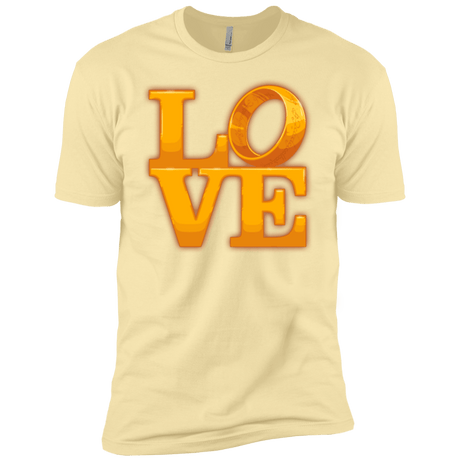 T-Shirts Banana Cream / X-Small LOVE Lotr Ring Men's Premium T-Shirt