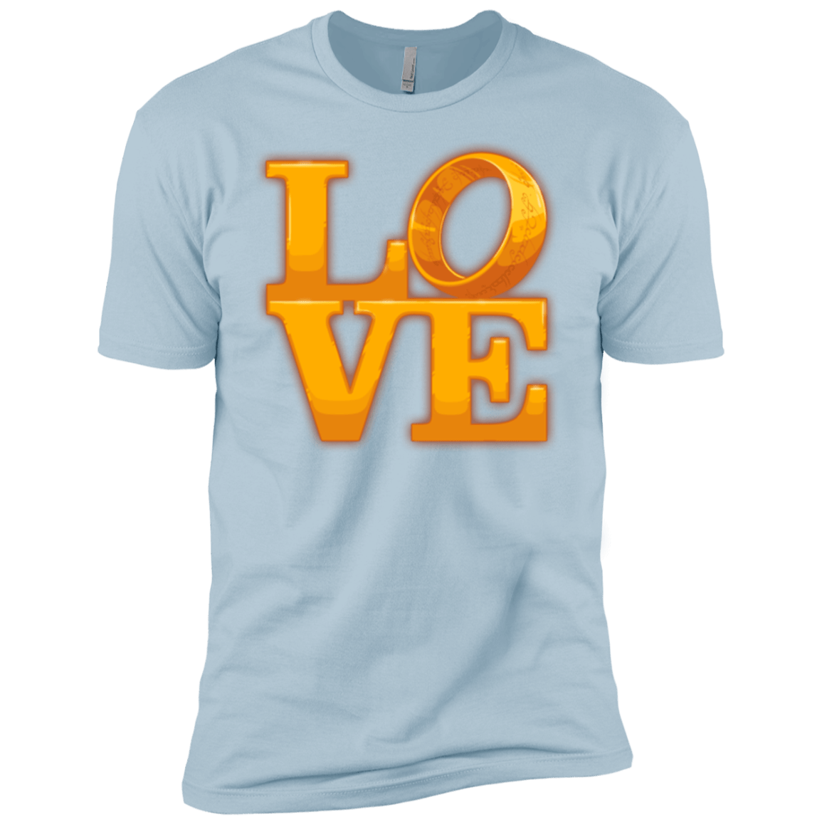 T-Shirts Light Blue / X-Small LOVE Lotr Ring Men's Premium T-Shirt