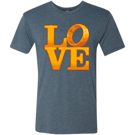 T-Shirts Indigo / Small LOVE Lotr Ring Men's Triblend T-Shirt