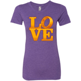 T-Shirts Purple Rush / Small LOVE Lotr Ring Women's Triblend T-Shirt