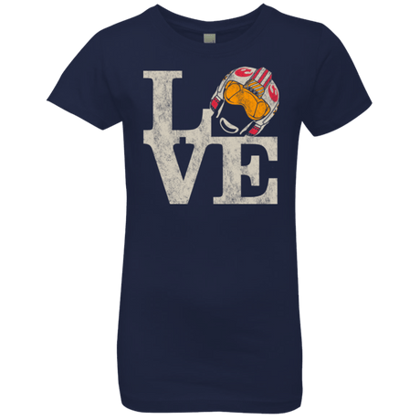 T-Shirts Midnight Navy / YXS LOVE Rebel Pilot Girls Premium T-Shirt