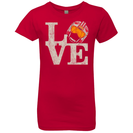 T-Shirts Red / YXS LOVE Rebel Pilot Girls Premium T-Shirt