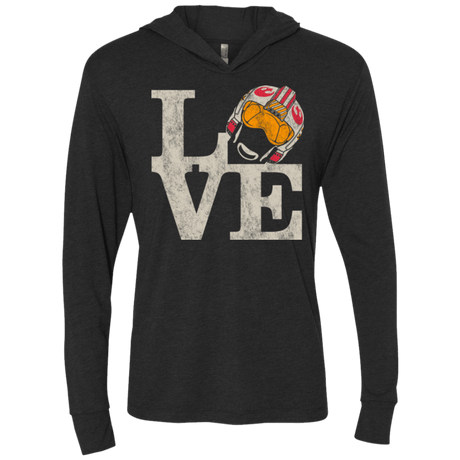 T-Shirts Vintage Black / X-Small LOVE Rebel Pilot Triblend Long Sleeve Hoodie Tee