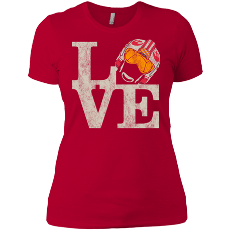 T-Shirts Red / X-Small LOVE Rebel Pilot Women's Premium T-Shirt
