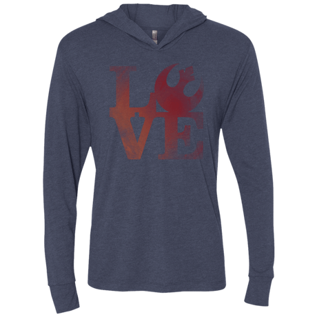 T-Shirts Vintage Navy / X-Small LOVE Rebel Triblend Long Sleeve Hoodie Tee