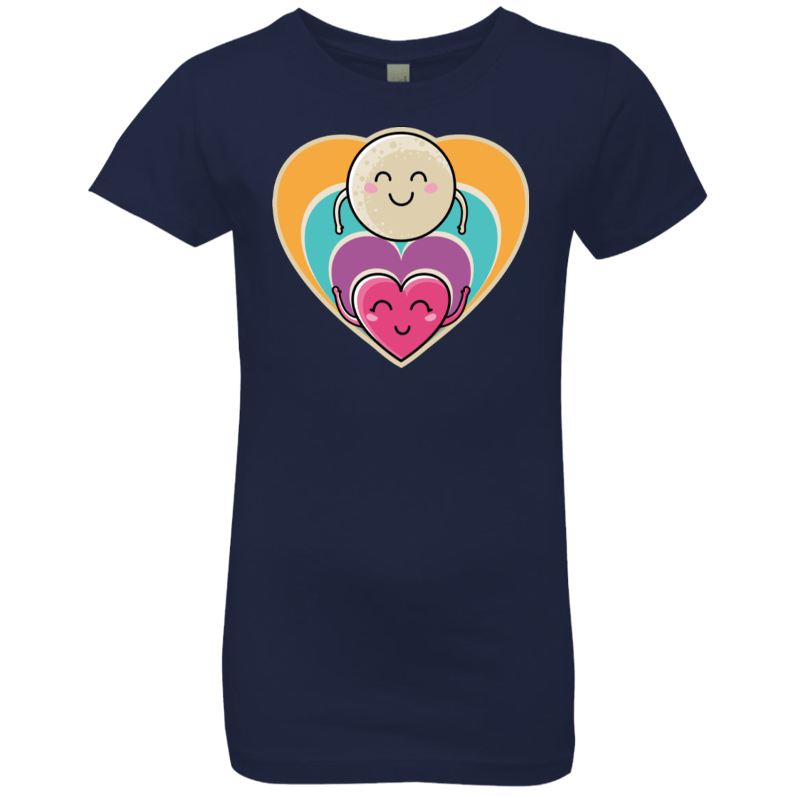 T-Shirts Midnight Navy / YXS Love to the Moon and Back Girls Premium T-Shirt