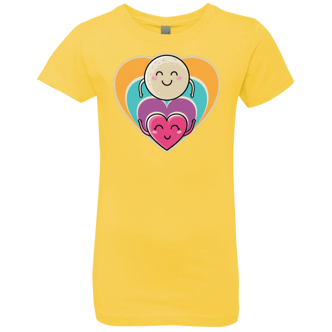 T-Shirts Vibrant Yellow / YXS Love to the Moon and Back Girls Premium T-Shirt