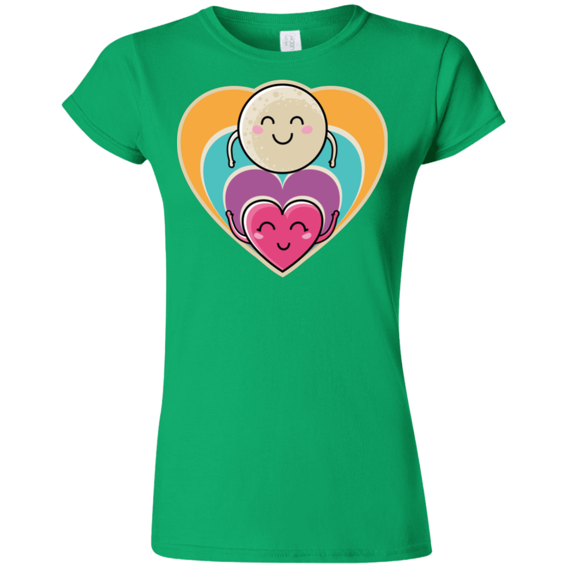 T-Shirts Irish Green / S Love to the Moon and Back Junior Slimmer-Fit T-Shirt