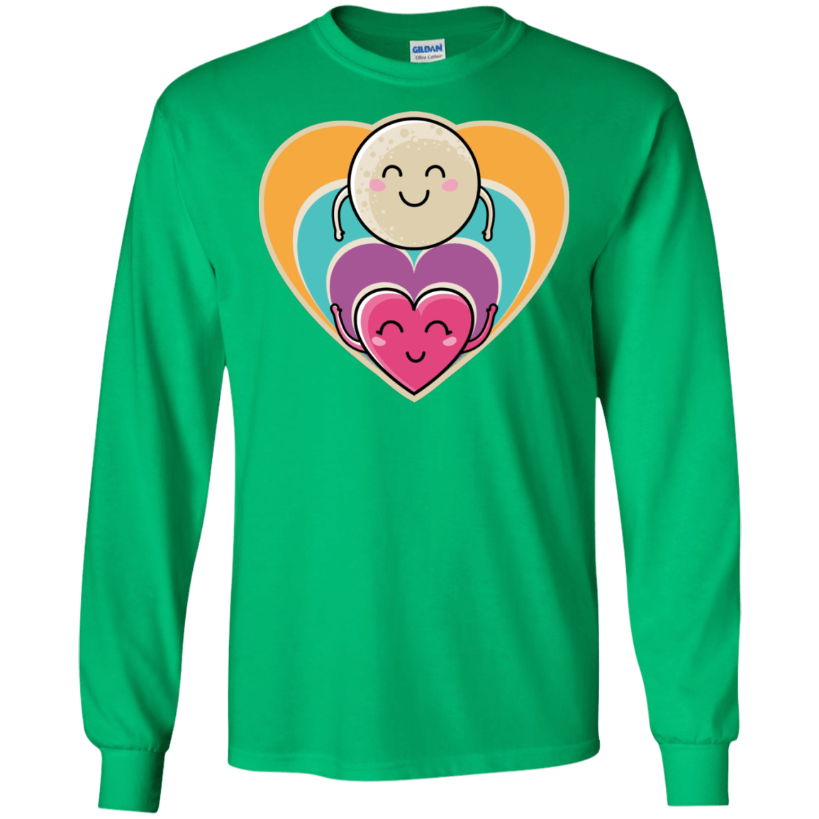 T-Shirts Irish Green / S Love to the Moon and Back Men's Long Sleeve T-Shirt