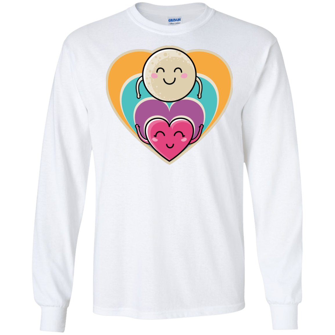 T-Shirts White / S Love to the Moon and Back Men's Long Sleeve T-Shirt