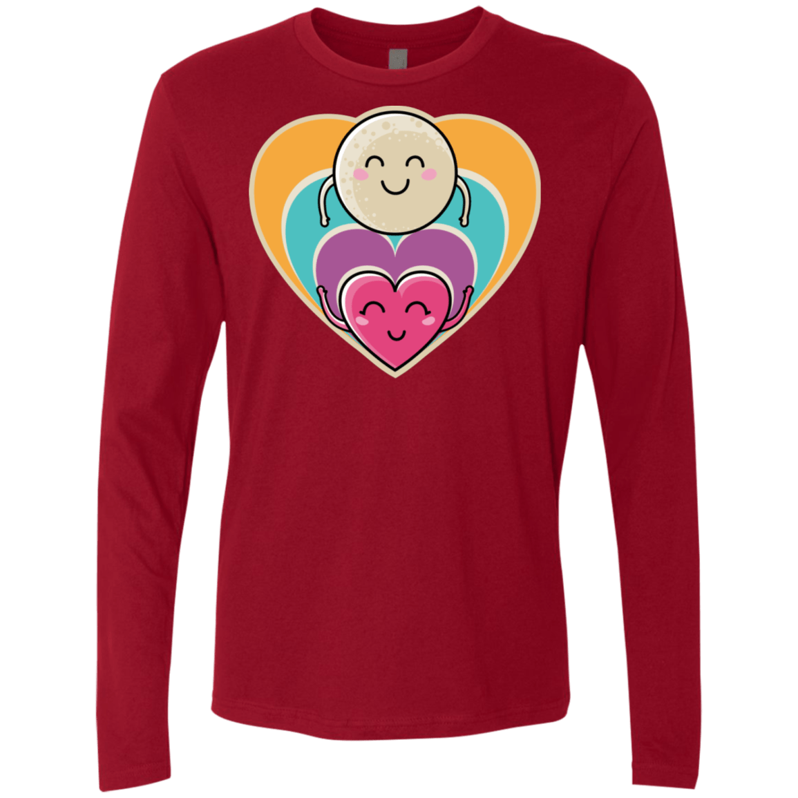 T-Shirts Cardinal / S Love to the Moon and Back Men's Premium Long Sleeve