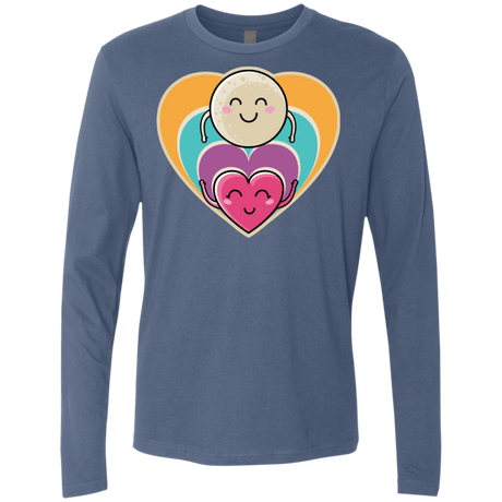T-Shirts Indigo / S Love to the Moon and Back Men's Premium Long Sleeve