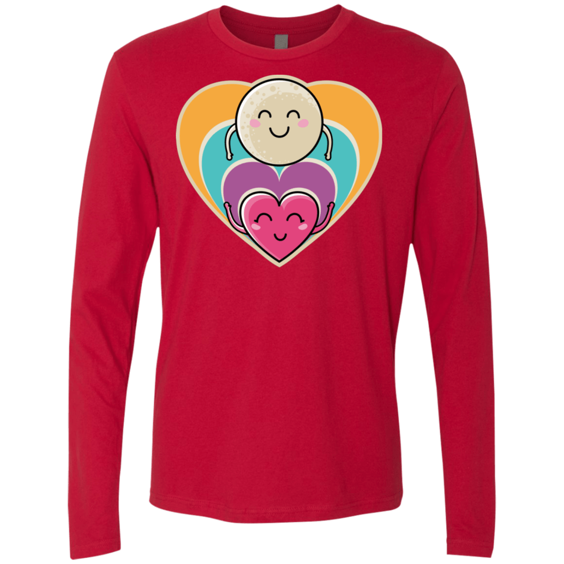 T-Shirts Red / S Love to the Moon and Back Men's Premium Long Sleeve